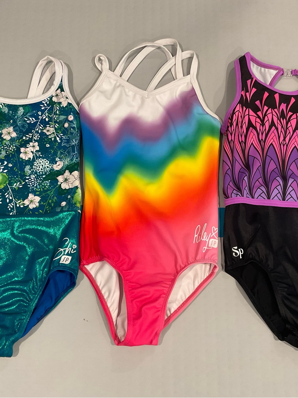 SylviaP sz8 Riley Rainbow Ombre Tank Leotard - Picture 2 of 13